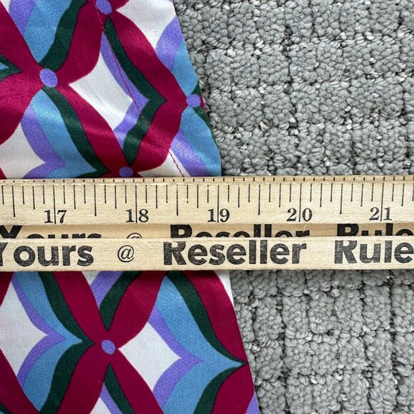 Marella Pure Silk Blouse Womens  Size 2 Multicolor Sleeveless Geometric Pattern - Picture 8 of 12